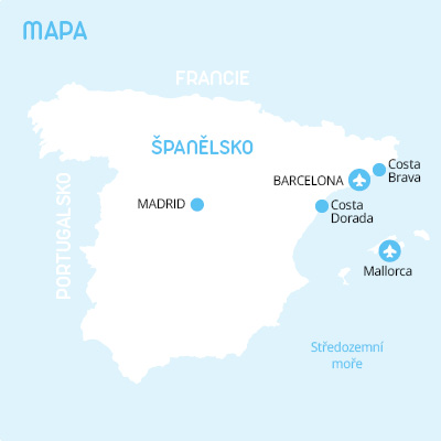 Španělsko mapa