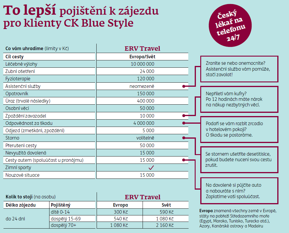 Pojištění ERV Travel